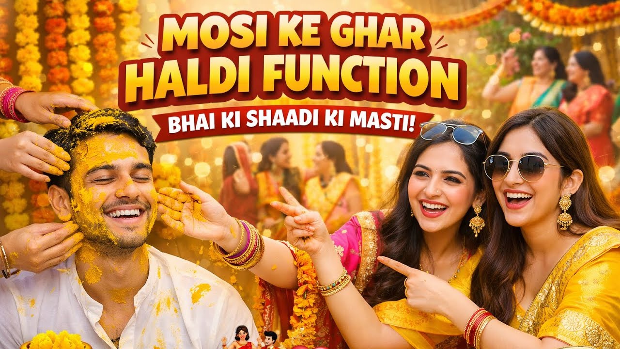 🔥 “Mosi Ke Ghar Haldi Function 💛 | Bhai Ki Shaadi Ki Rasme | Full Masti Family Vlog”