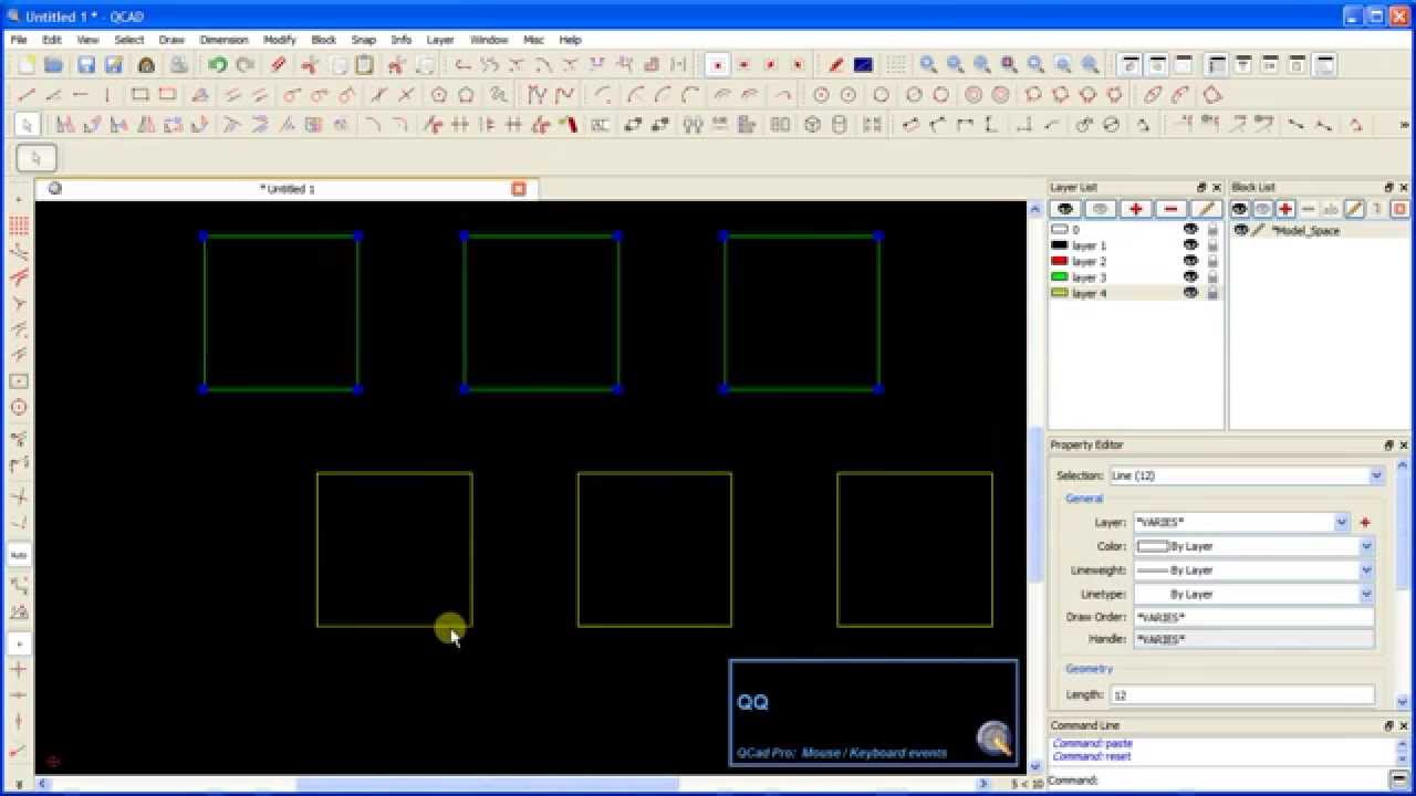 QCad How-to: Copy between layers ...
