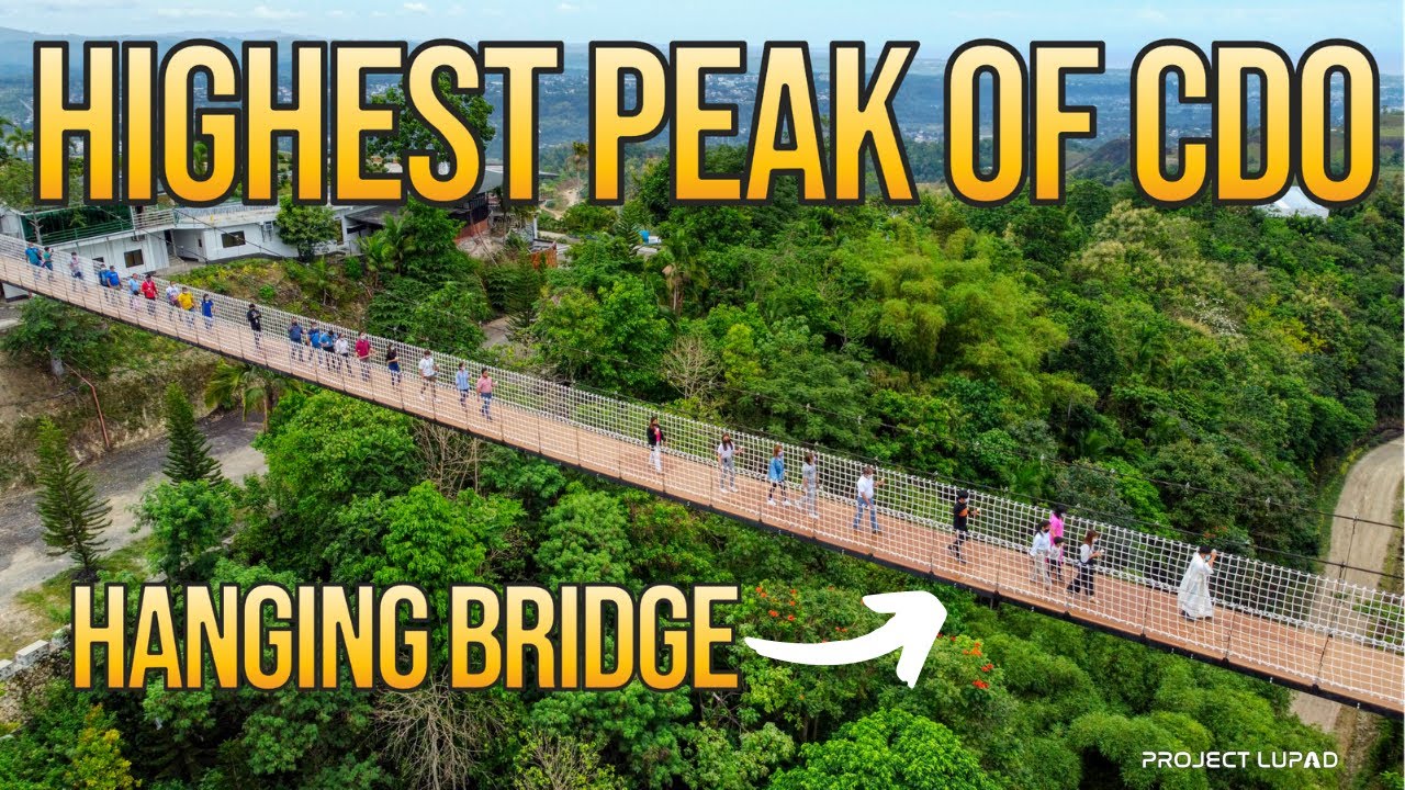 Skye Walk Hanging Bridge at the Highest Peak of Cagayan de Oro 4K