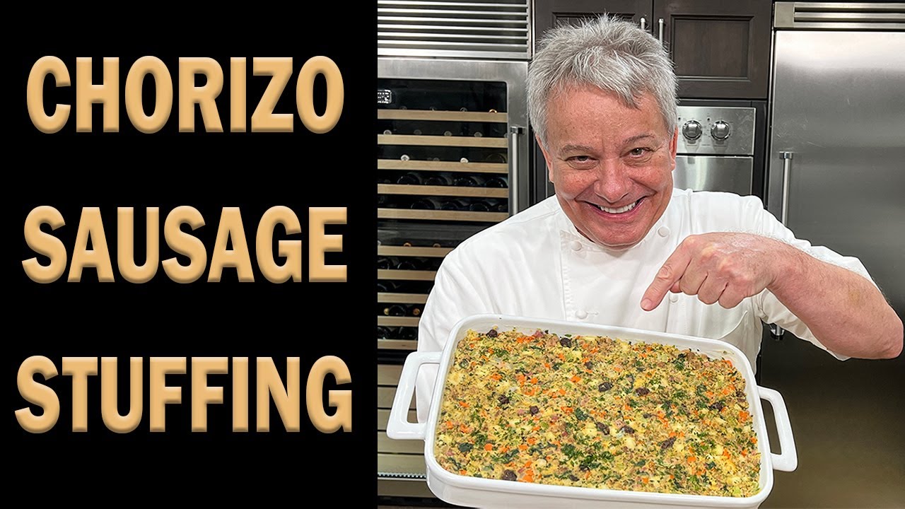 Spicy Chorizo Sausage Stuffing Thanksgiving Recipe | Chef Jean-Pierre
