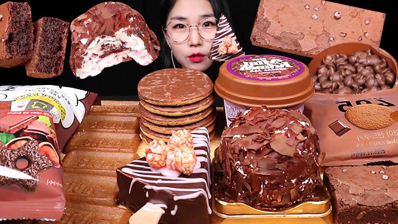 ASMR MUKBANG | 편의점 초코디저트 먹방 Korean convenience store DESSERT 🍫Chocolate dessert🍫