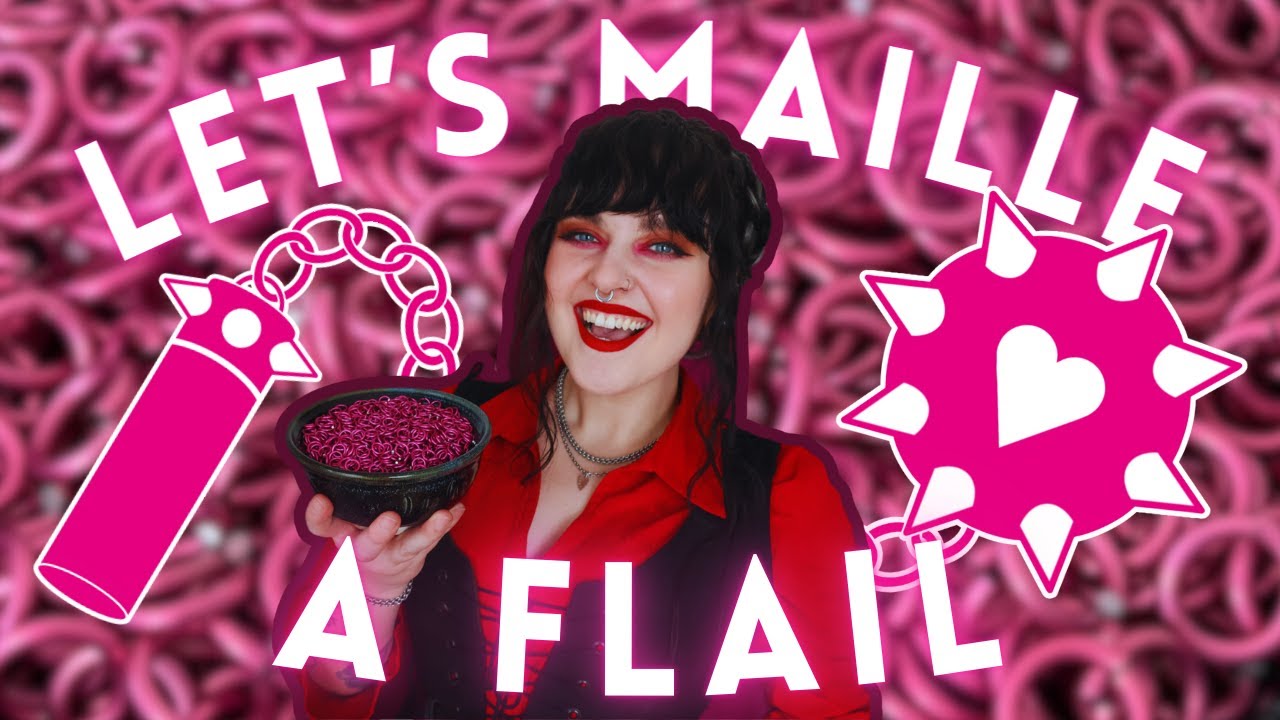 I Made a Massive Pink Chainmaille Flail for Valentine’s Day!
