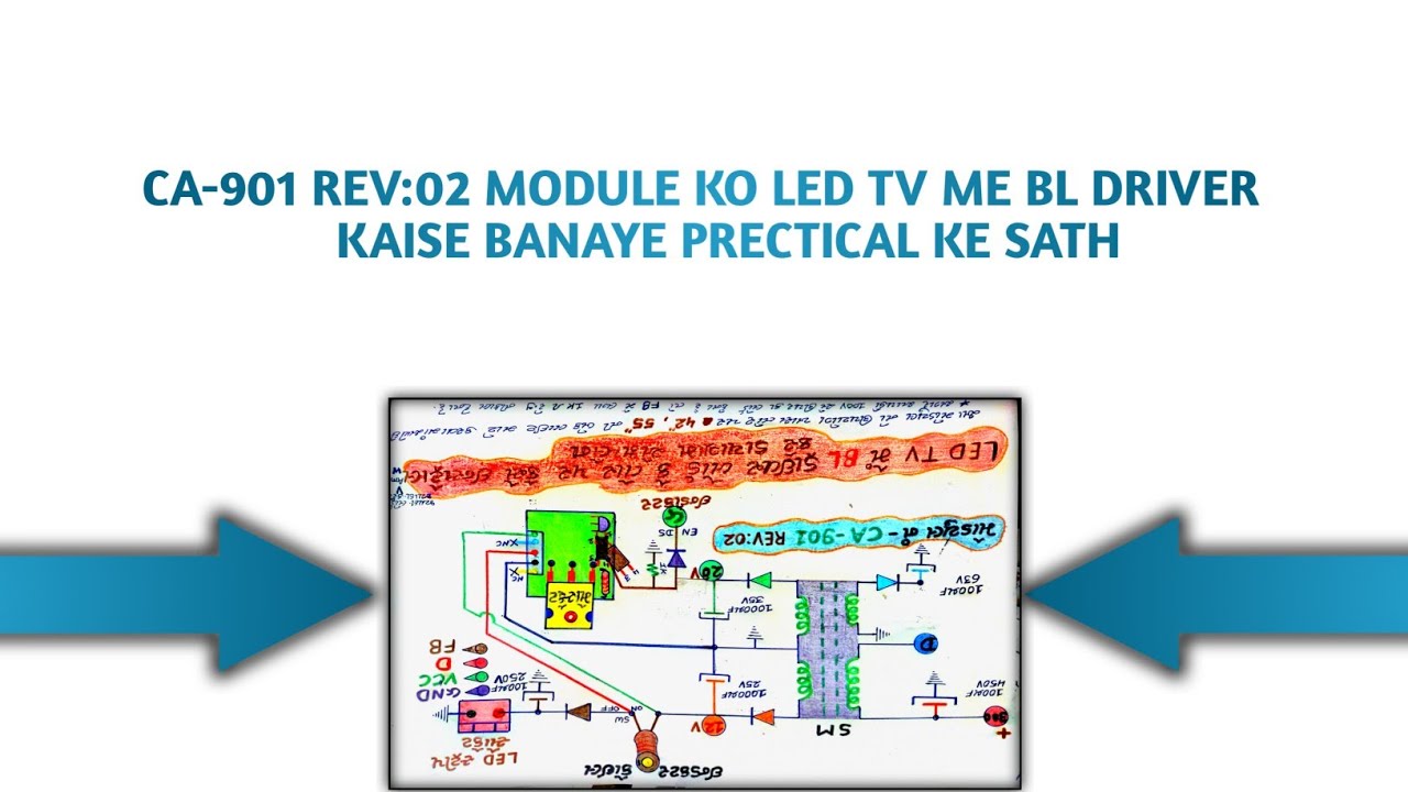 Ca-901 Rev:02  Ko Led Tv Me Bl Driver Kaise Banaye Prectical Ke Sath | #youtube