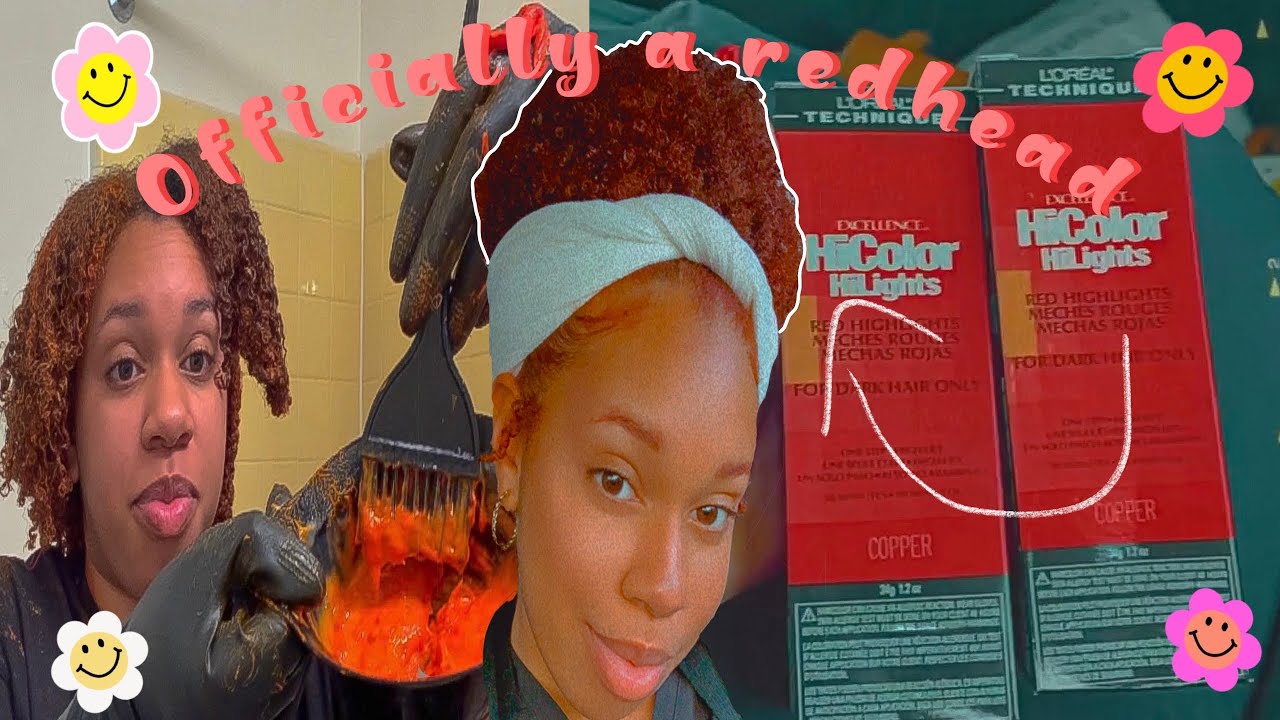 Dyeing my natural virgin hair ginger using L’Oréal Hicolor HiLights (No Bleach!) *Detailed*