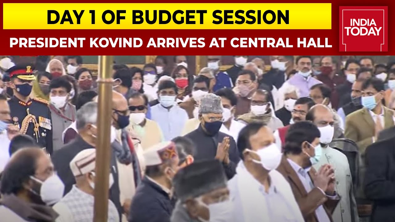 Budget Session To Begin Shortly, President Ram Nath Kovind Arrives At Central Hall Of Parliament