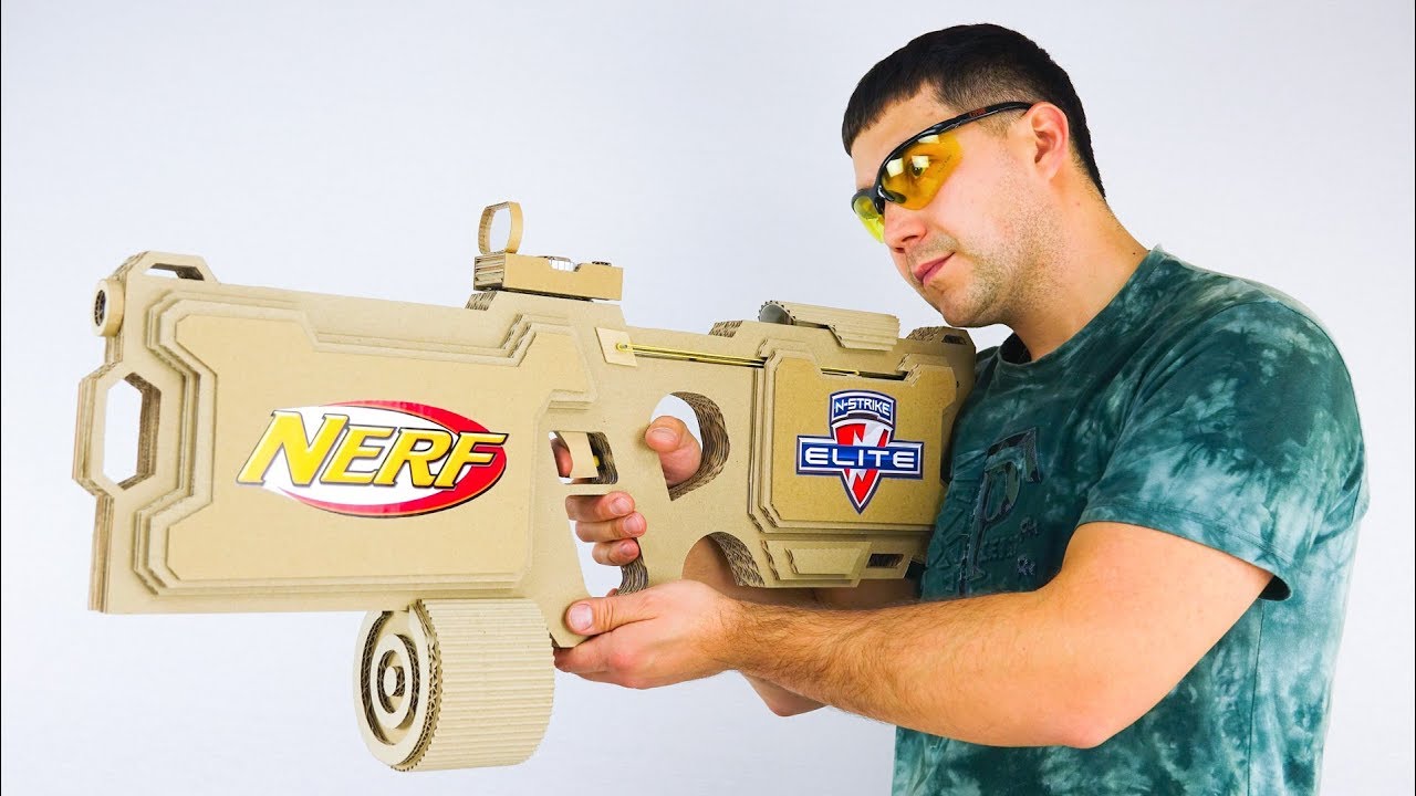 How to Make NERF Elite HyperFire GUN from Cardboard