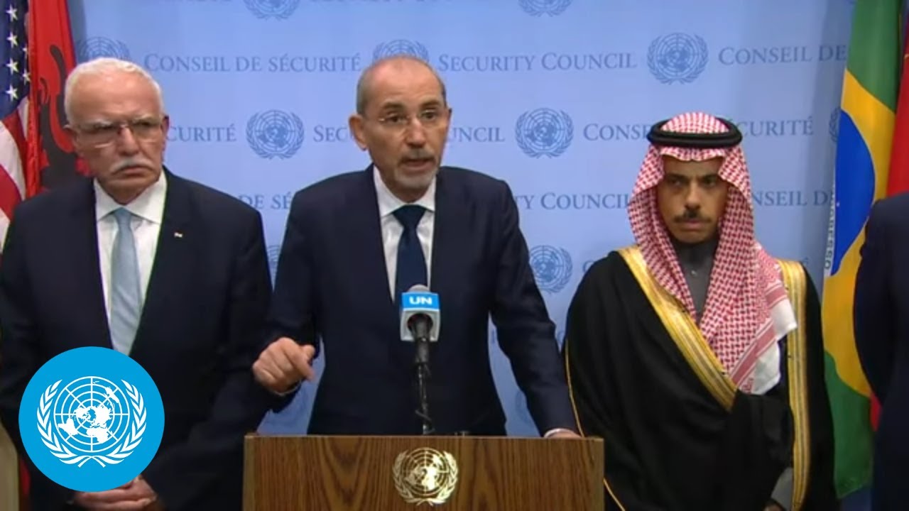 (EN/AR) Arab Group on the Middle East | Security Council Media Stakeout | United Nations