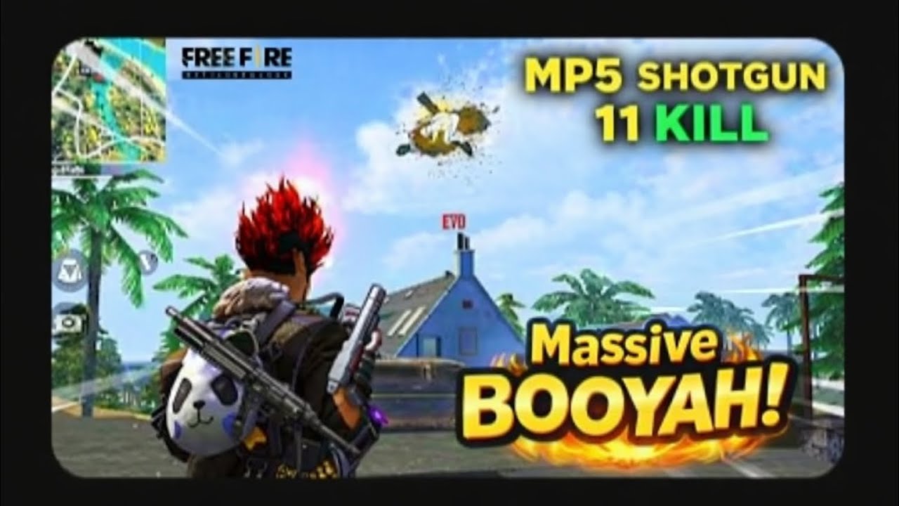 Mp5 Solo vs squad 10 kill Overpowered gameplay Garena free fire 