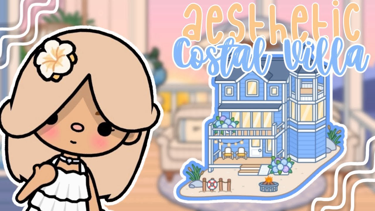 Эстетичная прибрежная вилла🩵✨ [эстетичный дизайн дома] в Toca Life World🌍