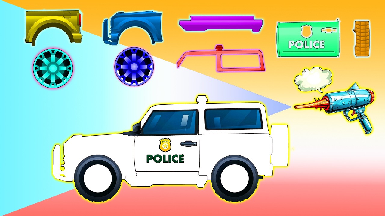 Police Build 🚔🧩🔥 | Can You Assemble the Perfect Patrol Car from Parts? | Vehicle Puzzle Challenge