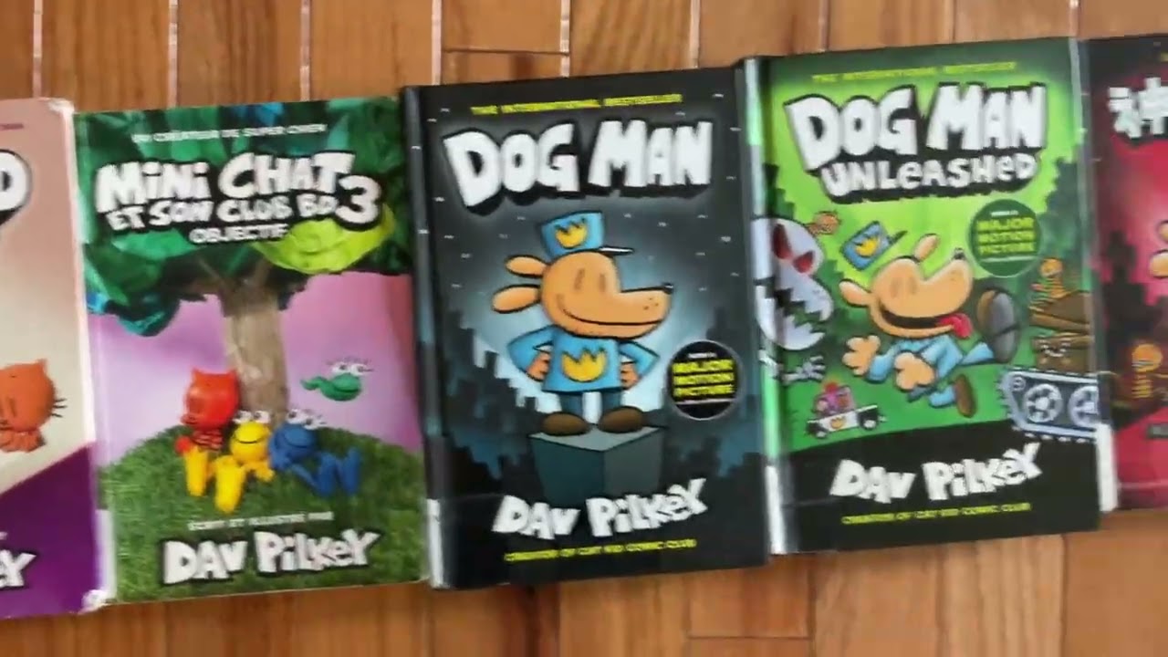 Evolution of Captain underpants, cat kid ￼and dog man books