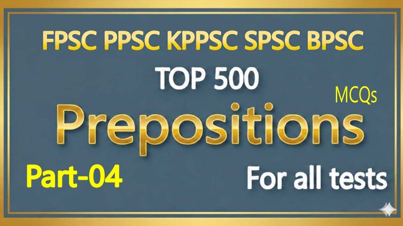 English Preposition MCQs | Practice & Learn Fast for Exams! for all test. Part -04