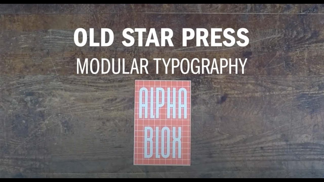 Modular Letterpress Typography with Alpha Blox Metal Type