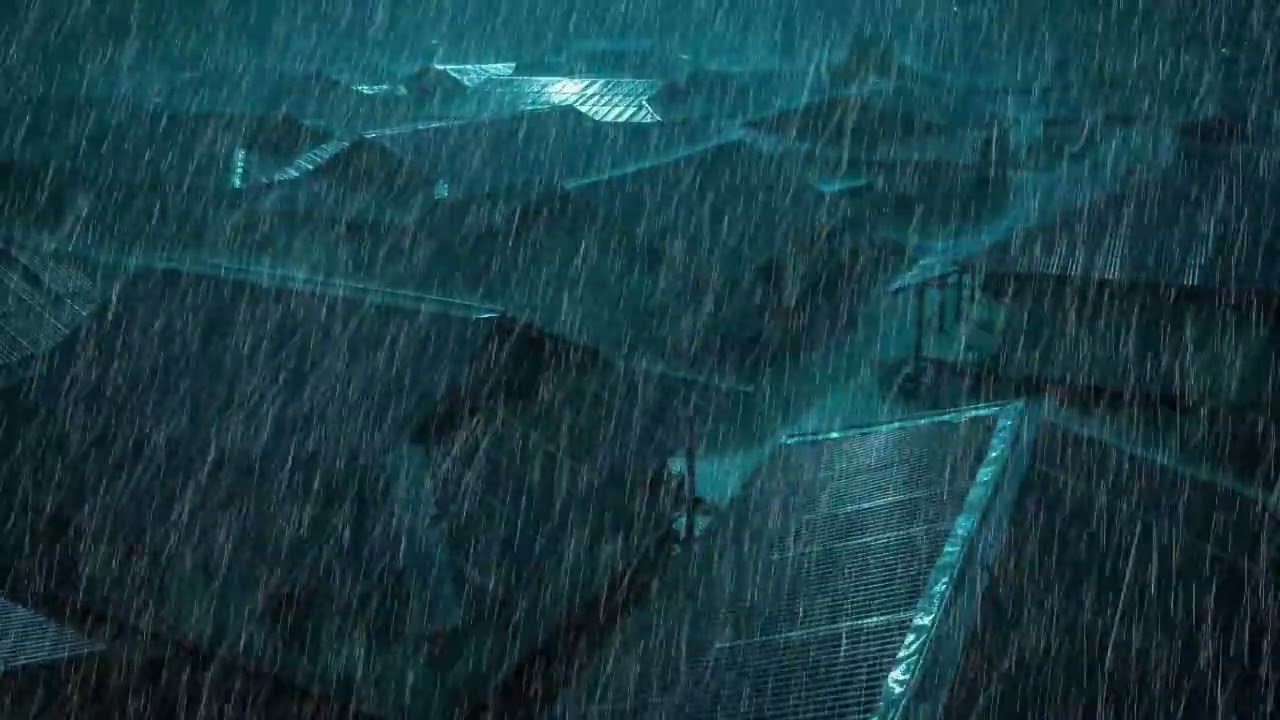 No Ads Rain Sounds for Sleeping – Heavy Tin Roof Rain ASMR for Deep Night Nervous System Calm