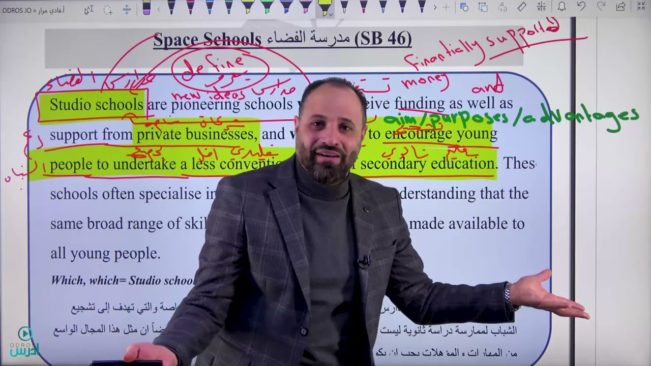 قطعة مدرسة الفضاء ( Space School ) انجليزي توجيهي فصل ثاني