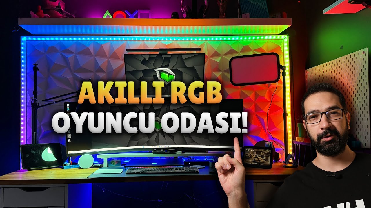 Akıllı RGB oyuncu masası yaptım! Adreslenebilir şerit LED ile gökkuşağı efekti!