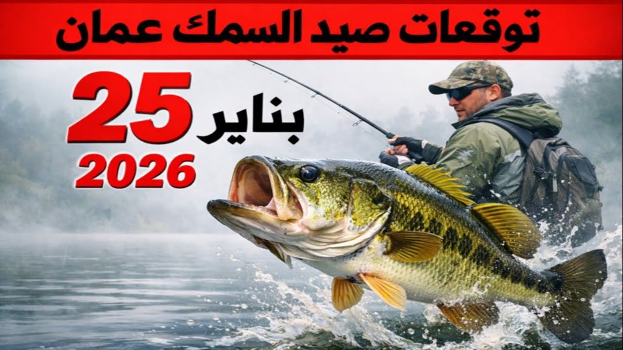 توقعات الصيد في عُمان بتاريخ ٢٥ يناير ٢٠٢٦: اترك كل شيء وانطلق للصيد!