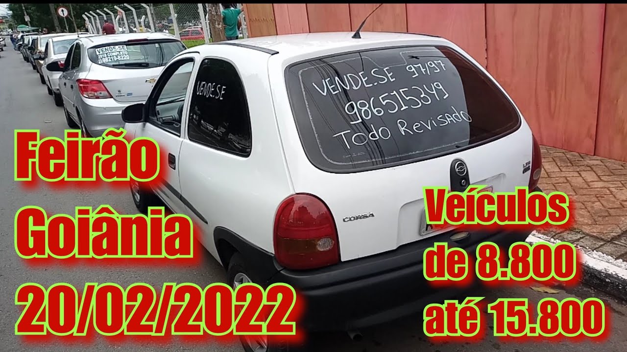 Feirão de carros usado em Goiânia, Veículos de 8.800,00 a 15.800,00 20/02/2022