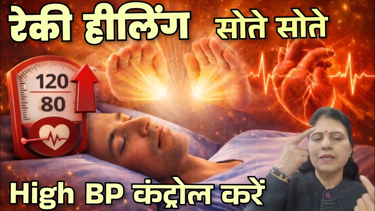 सोते सोते रेकी हीलिंग से हाई बीपी  कंट्रोल कीजिए।# highBPhealing#reikihealing #prayer #energy#om.