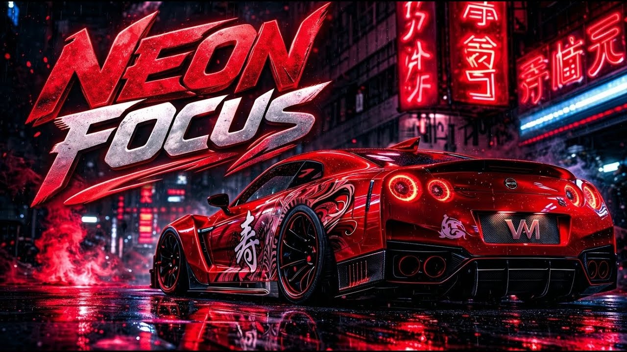 🔴 Cyberpunk Ambient Radio 24/7 | Deep Focus Night Drive Flow 92–95 BPM | Neon City Nissan GT-R