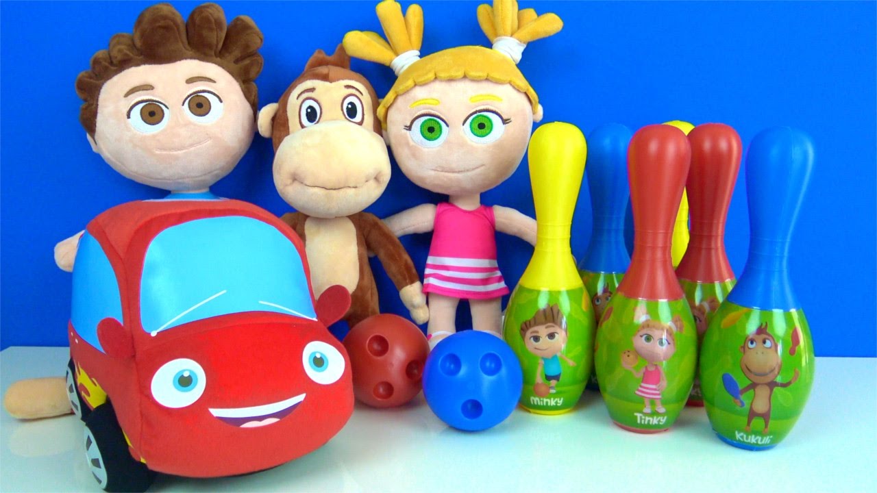 Kukuli Bowling oynuyor - Tinky Minky Kukuli Bowling turnuvası yapıyor  Kukuli Bowling seti challenge
