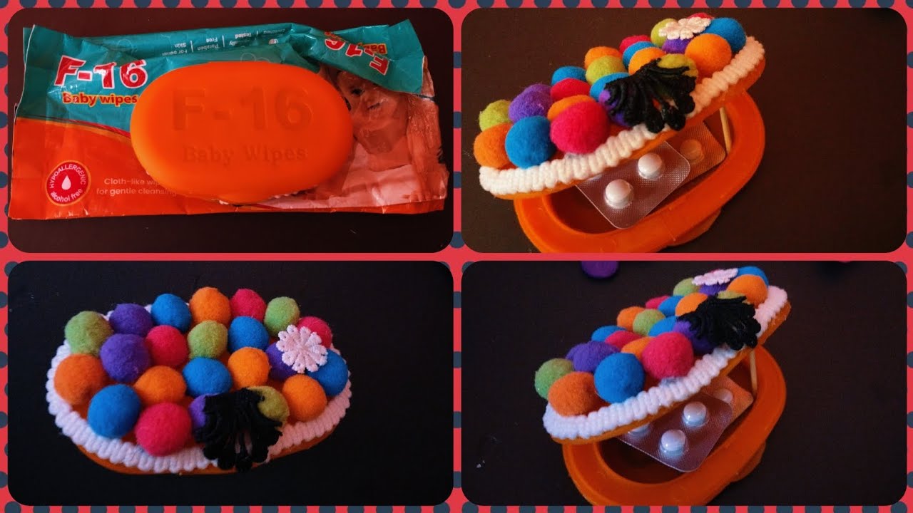 Re-use the baby wipes lid cover 🤩 Best out of waste idea #bestoutofwaste​ #asmr​ #craftidea​ #diy​