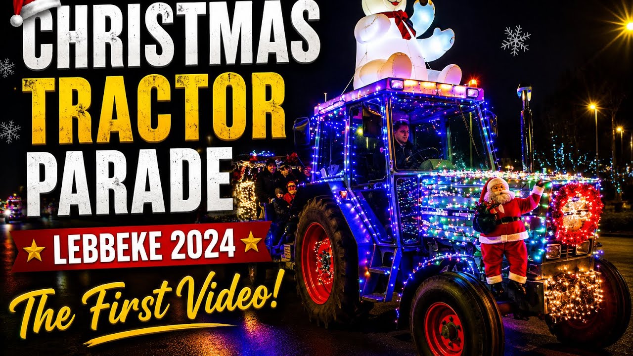 🚜 Christmas Tractor Parade Lebbeke 2024 – The First Video, Remastered! 🎄