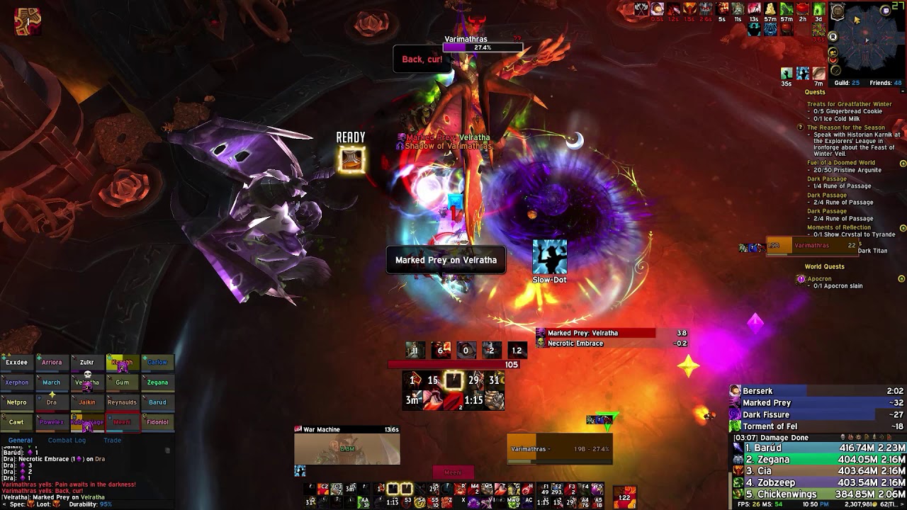 Polar vs Mythic Varimathras | Fury Warrior POV