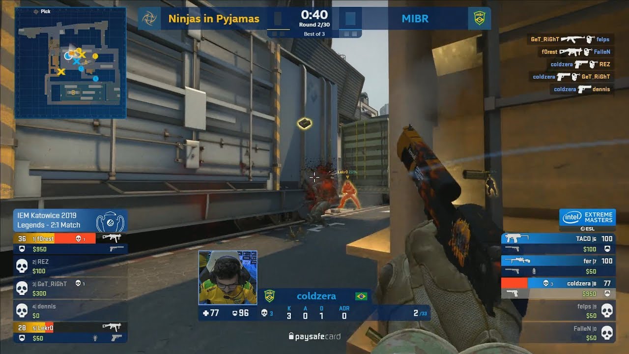 COLDZERA WTF?! - MIBR vs NiP - IEM Katowice Major 2019 - CS:GO