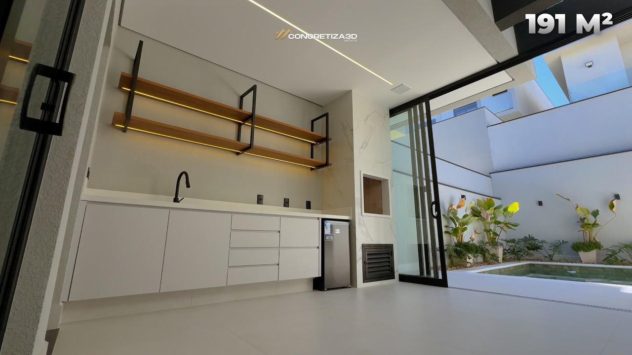 CASA T&Eacute;RREA COMTEMPOR&Acirc;NEA COMPLETA! M&Oacute;VEIS PLANEJADOS, PISCINA E 3 SU&Iacute;TES EM 300M&sup2; | INDAIATUBA-SP