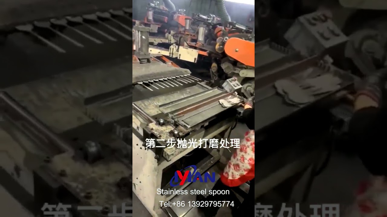 automatic stainless steel spoon production line cutlery making factory
