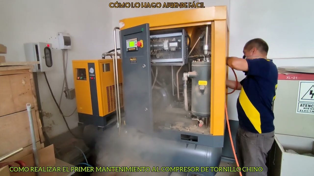 COMO REALIZAR EL PRIMER MANTENIMIENTO PROGRAMADO COMPRESOR DE TORNILLO CHINO PANEL MAM860