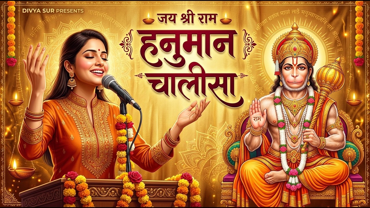 Nonstop🔱Shri Hanuman Chalisa | Powerful Chant for Strength, Peace & Protection🔱(Official Video)
