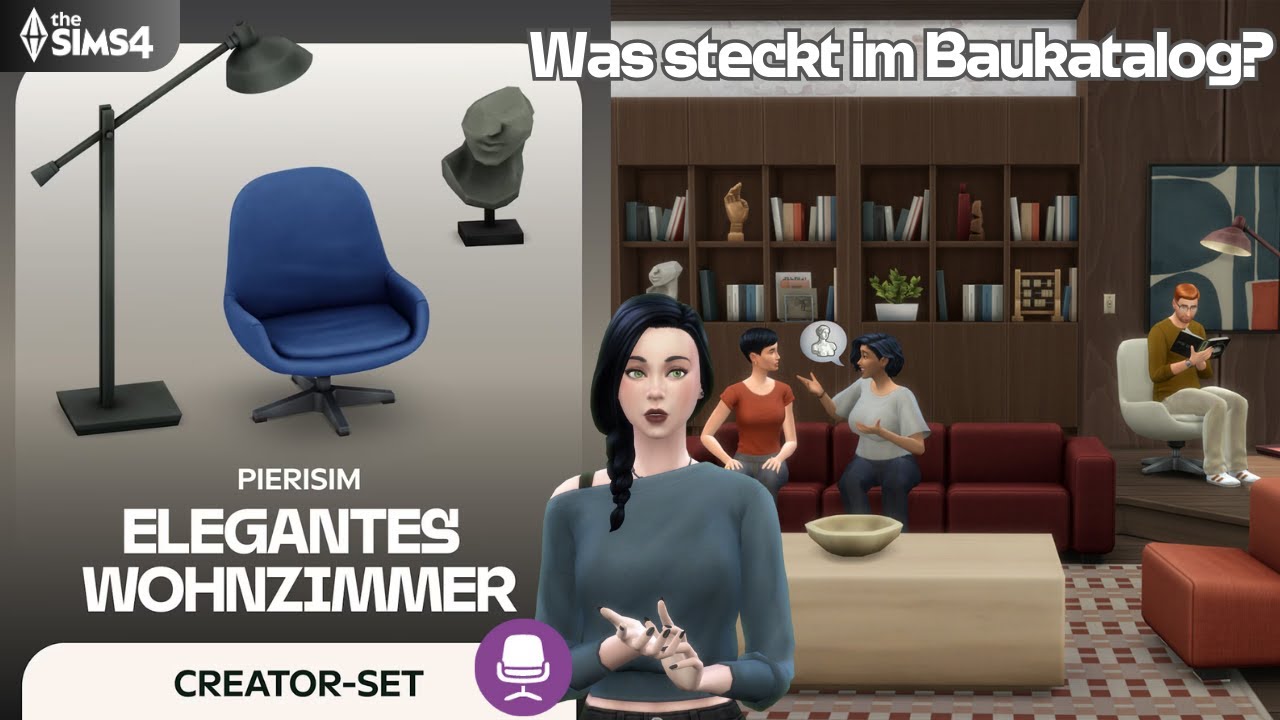 Sims 4 Elegantes Wohnzimmer - Creator-Set - Was steckt im Baukatalog?