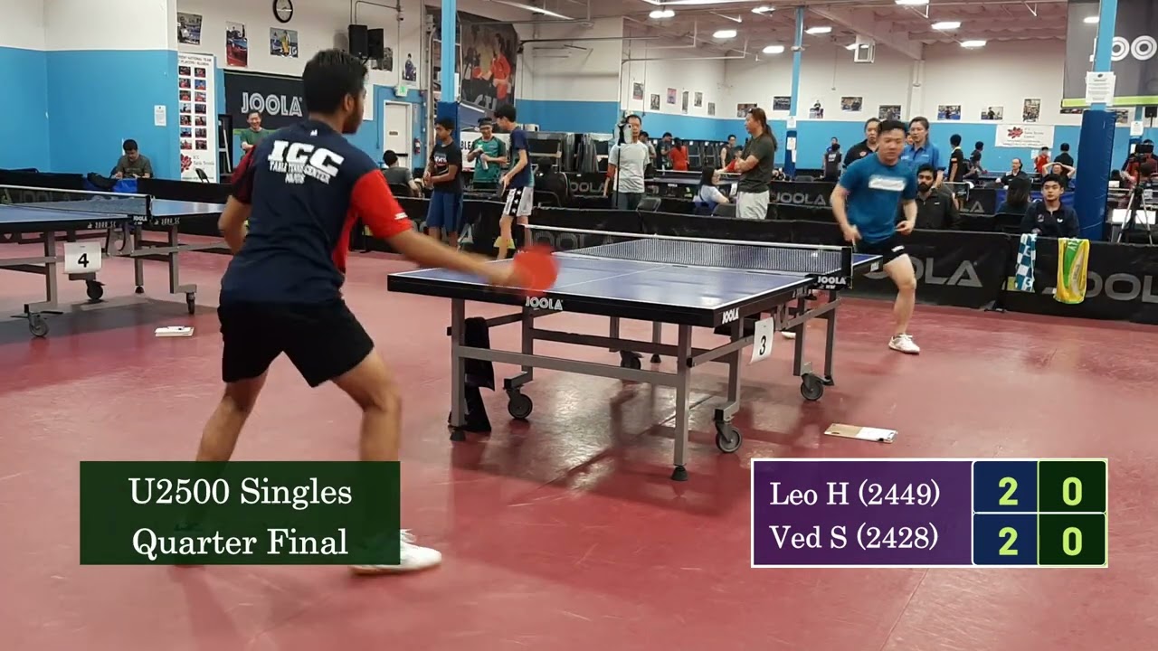 Leo Huang (2449) vs Ved Sheth (2428) at ICC Joola Fall Open on 8-27-2023
