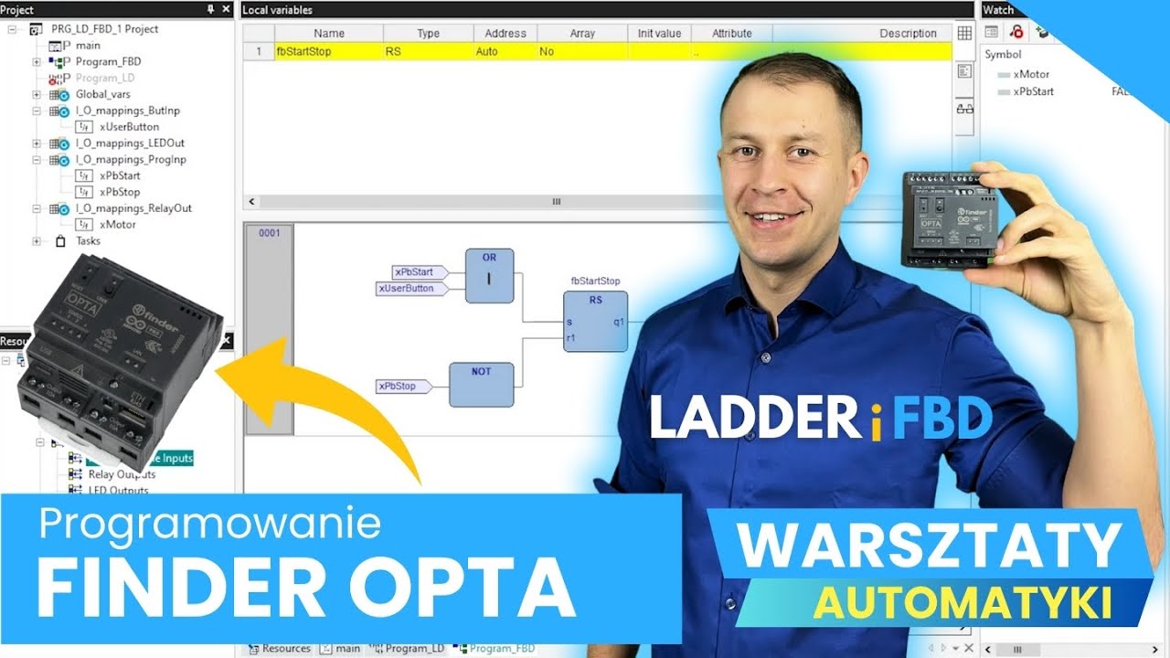 Programowanie Finder OPTA w Ladder i FBD  - Warsztaty Automatyki