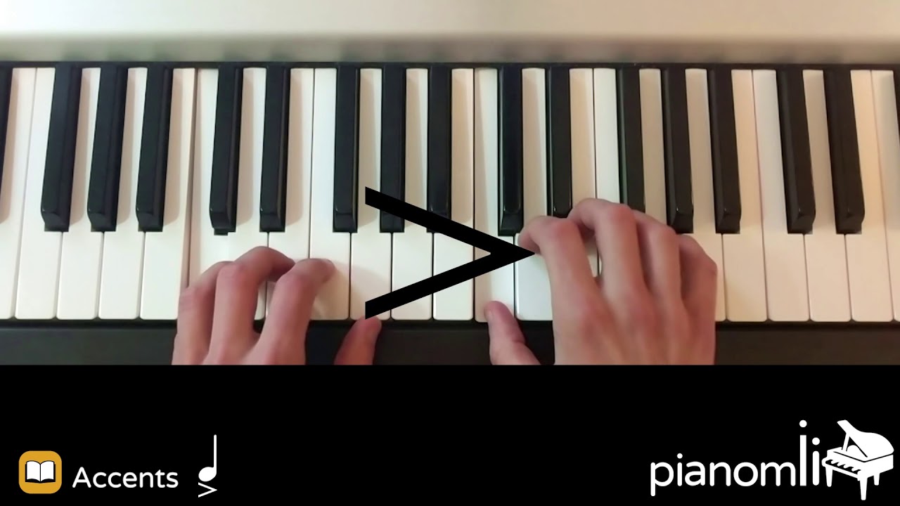 Accent Marks - Learn Piano with Pianomii