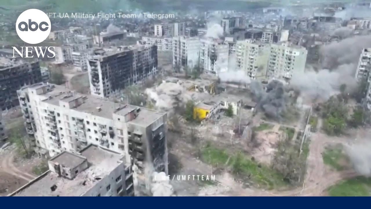 Drone footage shows ferocious battle for Bakhmut