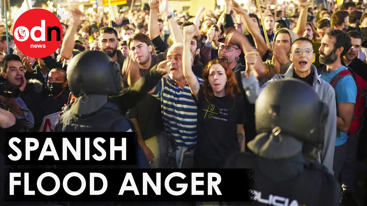 Anger Erupts in Valencia as Protesters Clash With Riot Police
