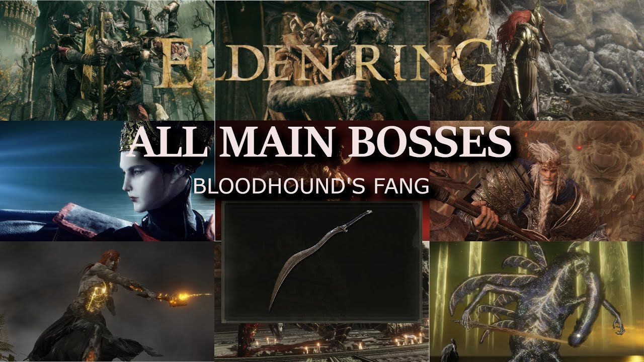 Bloodhound's Fang VS Elden Ring All Main Bosses + Malenia (solo)