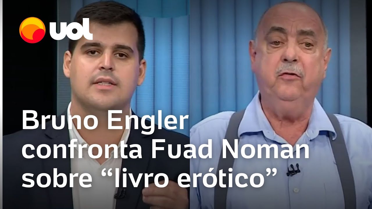 Debate da Globo em BH: Bruno Engler questiona Fuad Noman sobre livro 'pornográfico'