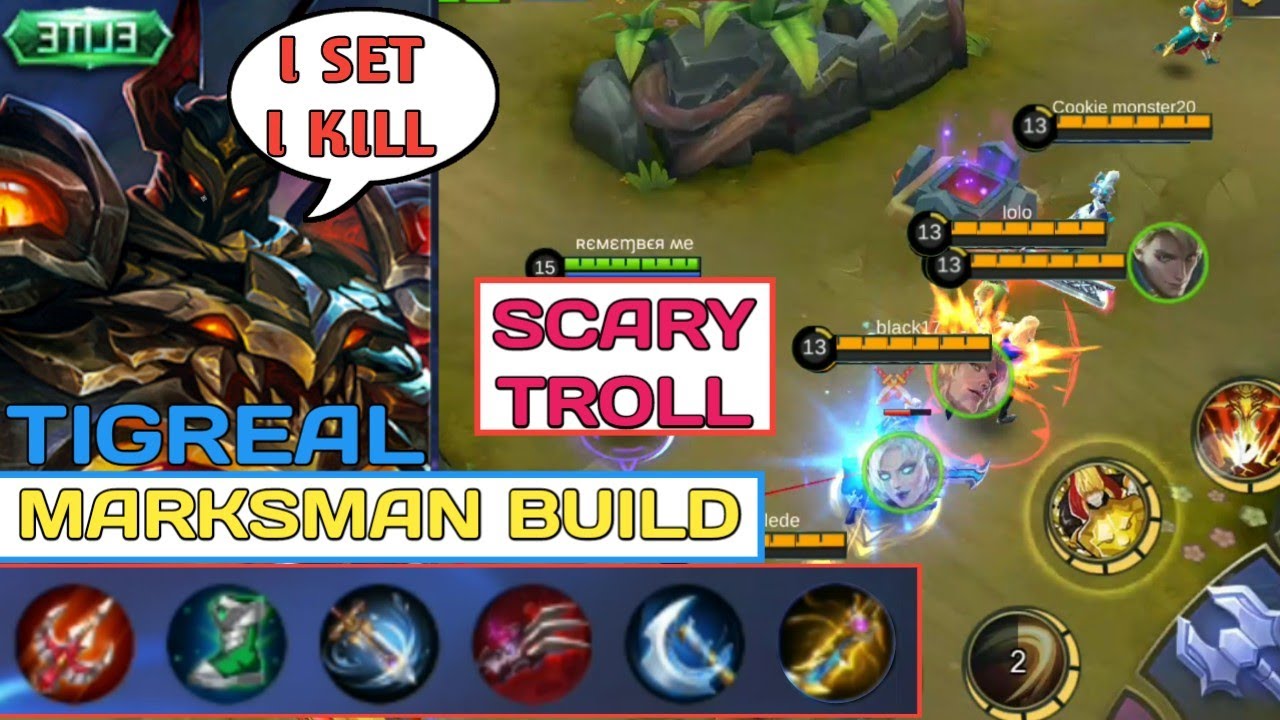 SCARY TIGREAL MARKSMAN BUILD | I SET I KILL | 4 LIFESTEAL ITEM | MOBILE LEGENDS