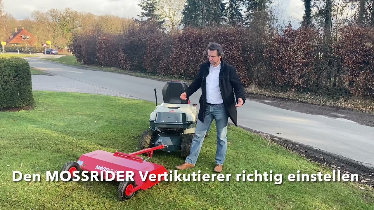 Vertikutierer für Aufsitzmäher / den MOSSRIDER richtig einstellen