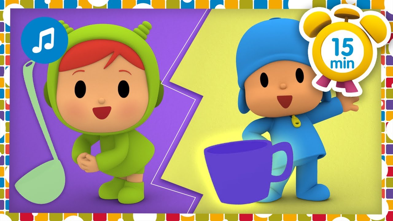 🫖 Sou uma Taça e uma chaleira + MÚSICA INFANTIL [ 15 min ] Desenhos animados para Crianças - Pocoyo