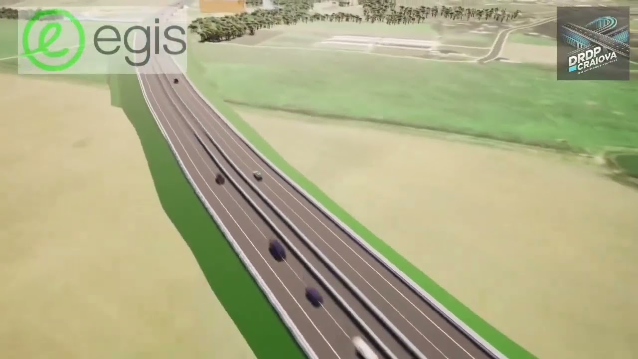 Animatie grafica a lotului 2 Craiova Filiasi.