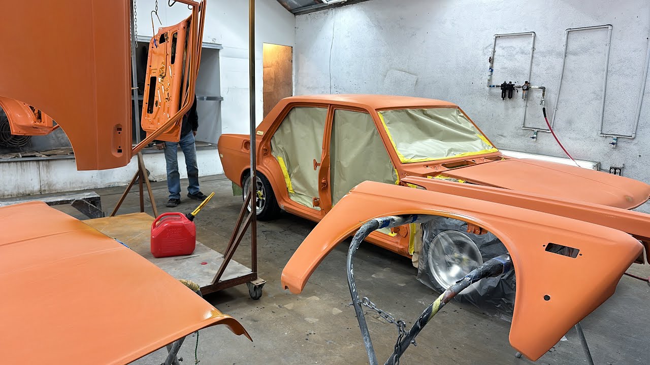 Pintando Datsun 510 pintura y clear