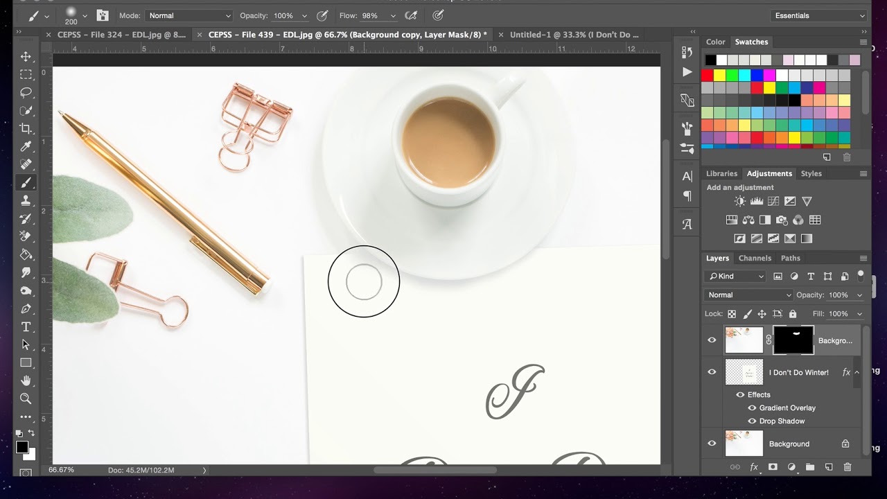 Styled stock photography tutorial for mockups