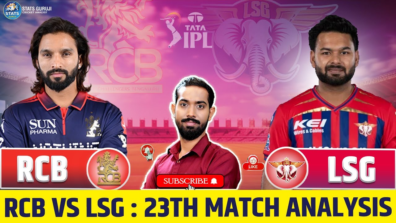 RCB vs LSG Preview, RCB vs LSG Playing 11, RCB vs LSG Stats, Prediction & Pitch Report 23th Match
