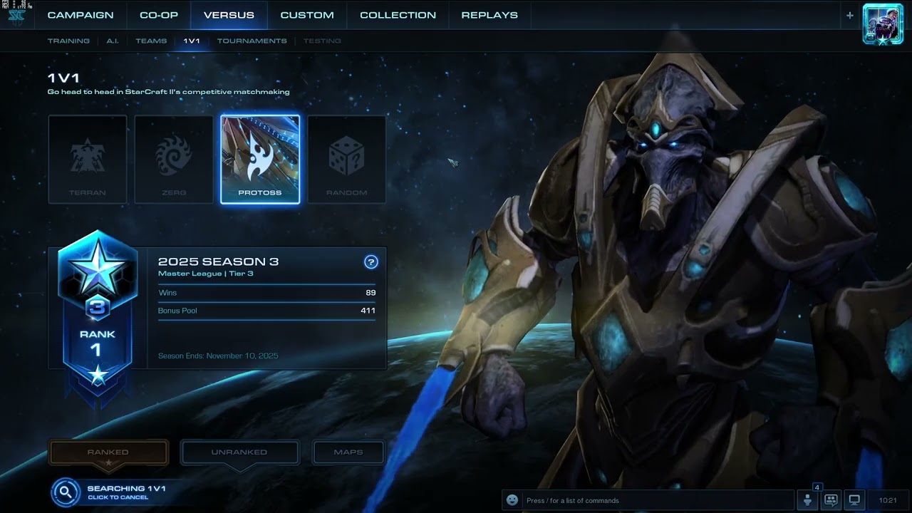 20251101 NA Server Diamond Protoss/Zerg 1v1 Ladder Struggle