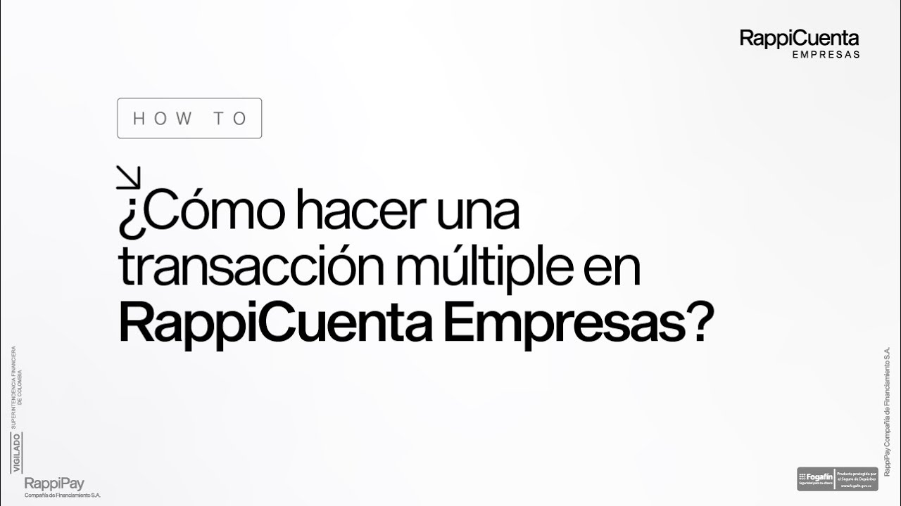 5. &iquest;C&oacute;mo hacer una transacci&oacute;n m&uacute;ltiple en RappiCuenta Empresas?